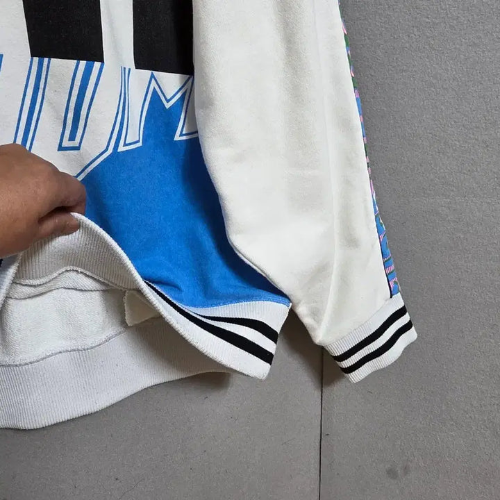 [BUNJANG] Supercomma B Oversized Colorblock Sweatshirt / 슈퍼콤마비 박시한 색감멋스런 맨투맨 FF  n2675