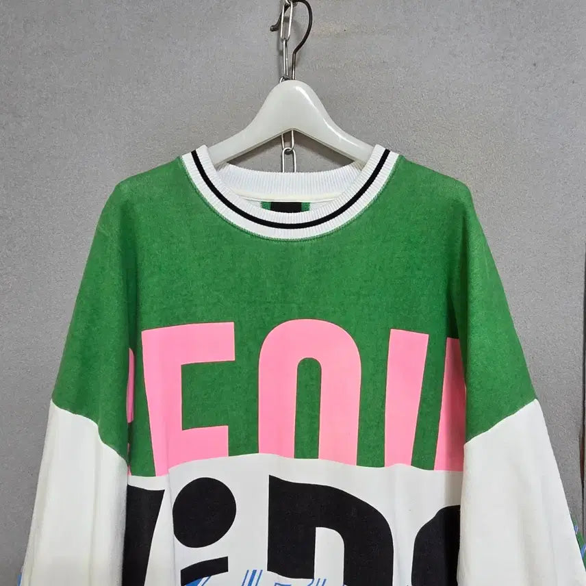 [BUNJANG] Supercomma B Oversized Colorblock Sweatshirt / 슈퍼콤마비 박시한 색감멋스런 맨투맨 FF  n2675