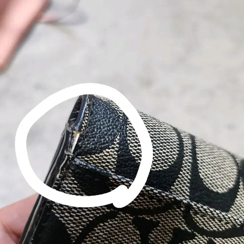 [BUNJANG] Coach Signature Long Wallet Black/Gray / 코치 시그니처 장지갑 블랙/그레이