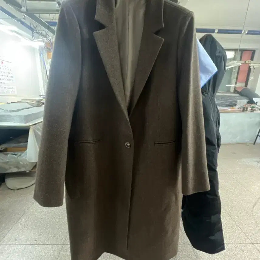 [BUNJANG] Sample Brown Wool Coat / 브라운 모직 코트 [샘플 새상품]