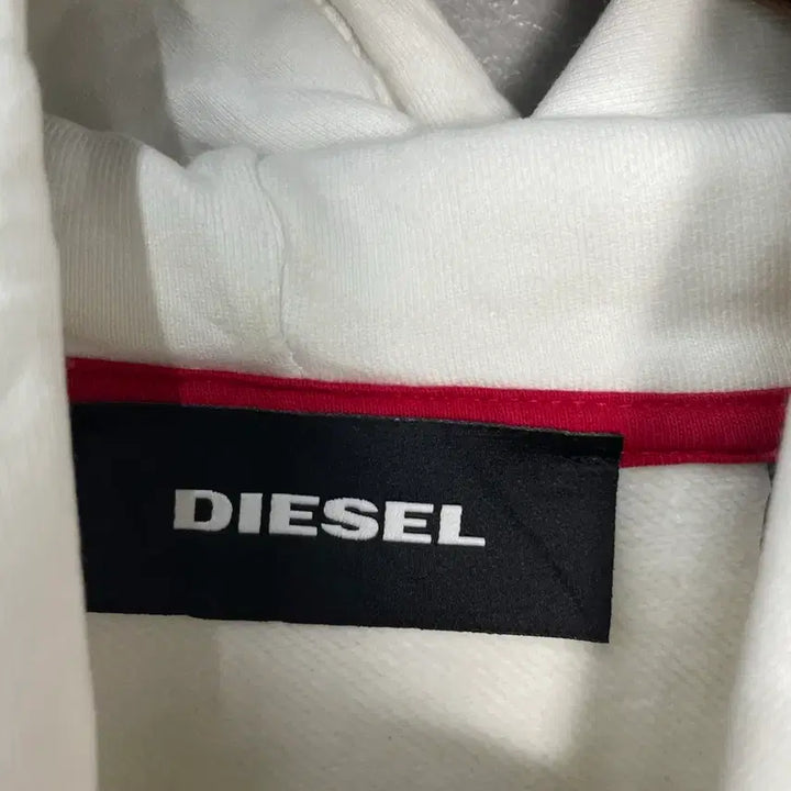 [BUNJANG] Diesel Big Logo White Hoodie / 디젤 빅로고 화이트 후드티 H2047