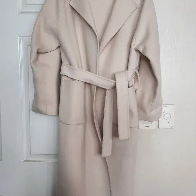 [BUNJANG] Handmade Long Coat - Ivory / 핸드메이드 롱코트 ㅡ 카라포인트 뒷태포인트