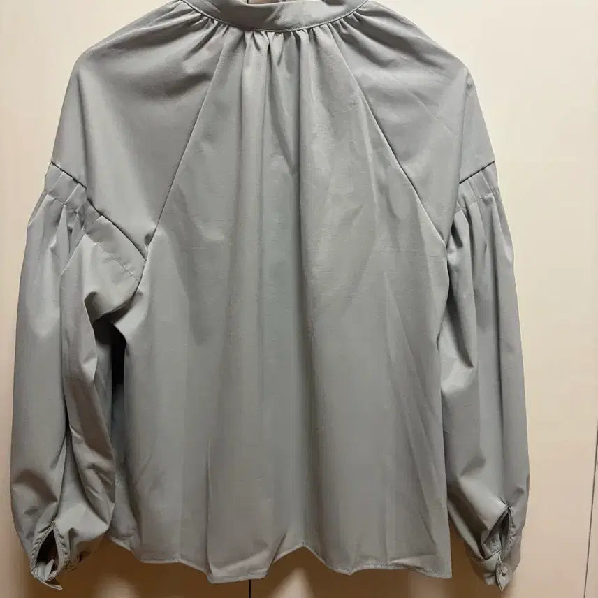 [BUNJANG] Gray Puff Sleeve Blouse / 여성 빅사이즈 회색 퍼프 블라우스