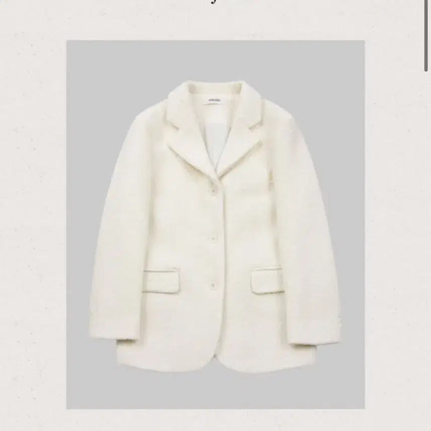 [BUNJANG] More Rêve Haliang Boucle Coat Jacket / 모어레브 해리앙 부클 코트 자켓 새상품 (울 70%)