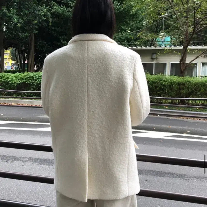 [BUNJANG] More Rêve Haliang Boucle Coat Jacket / 모어레브 해리앙 부클 코트 자켓 새상품 (울 70%)