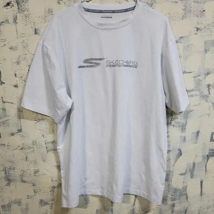 [BUNJANG] Skechers Performance White Short Sleeve T-shirt / 스케쳐스 퍼포먼스 반팔 티셔츠 화이트 110