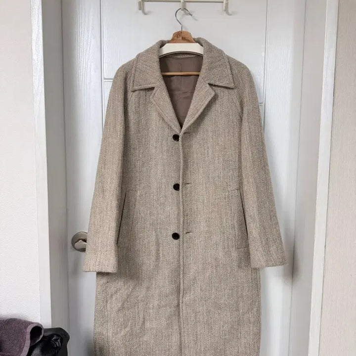 [BUNJANG] T.I FOR MEN Herringbone Wool Coat / 티아이포맨 헤링본 울 발마칸 코트