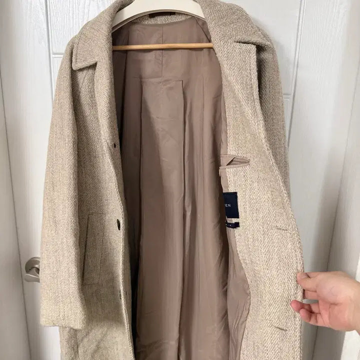 [BUNJANG] T.I FOR MEN Herringbone Wool Coat / 티아이포맨 헤링본 울 발마칸 코트