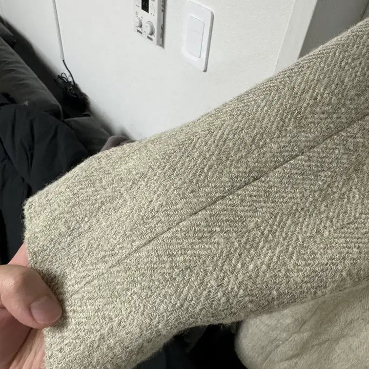 [BUNJANG] T.I FOR MEN Herringbone Wool Coat / 티아이포맨 헤링본 울 발마칸 코트