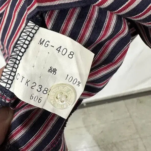 [SOLD OUT] [M] MASTERS 코튼100% 스트라이프 카라티