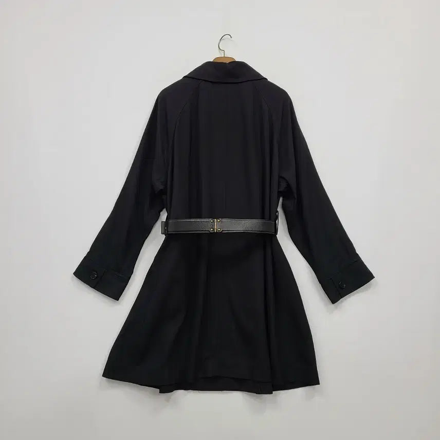 [BUNJANG] Missa Black Belted Dress Coat 2021SS / 미샤 블랙 벨티드 원피스 코트/2021ss/66/앨리스/385