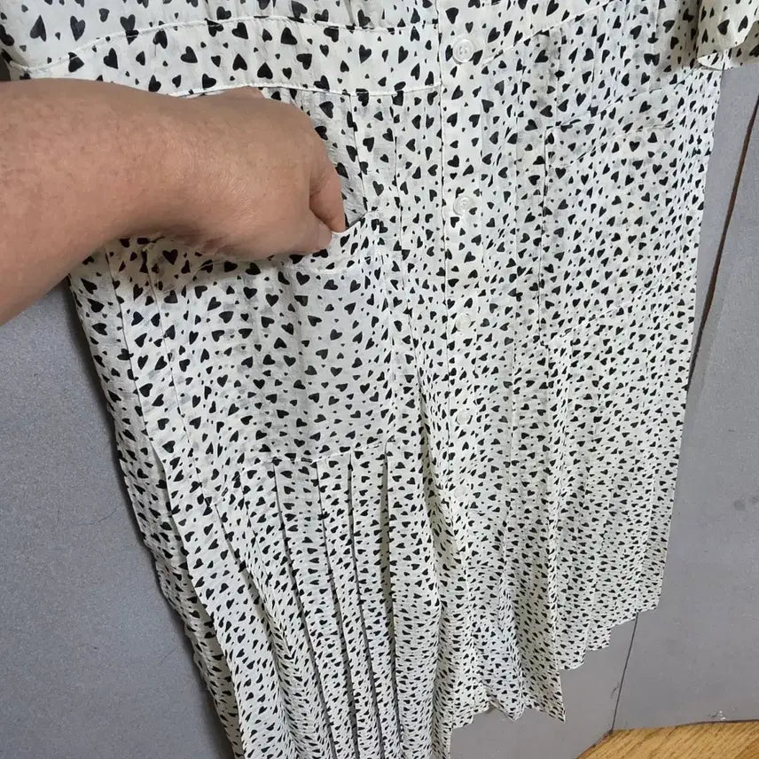 [BUNJANG] On&On Heart Pattern Dress (Size 55) / 온앤온 하트무늬 원피스55  n2677