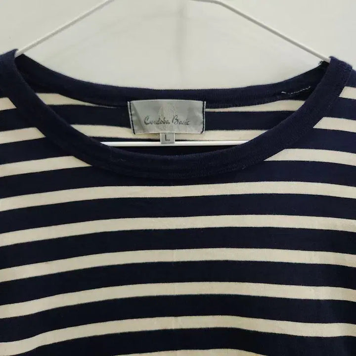 [BUNJANG] Y2K Striped Cotton Sleeve Shirt / 빈티지 Y2K 캐주얼 펑크 스트라이프 코튼100 슬리브 L