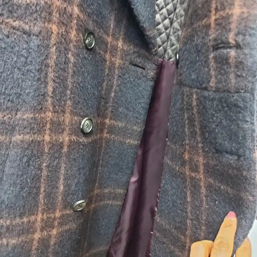 [BUNJANG] ZIOZIO Check Pattern Long Coat - Men's / 지오송지오 체크패턴 롱코트 남성100 6b25