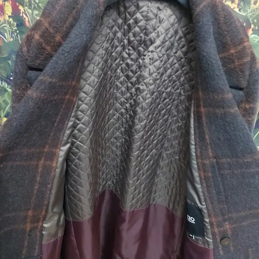 [BUNJANG] ZIOZIO Check Pattern Long Coat - Men's / 지오송지오 체크패턴 롱코트 남성100 6b25