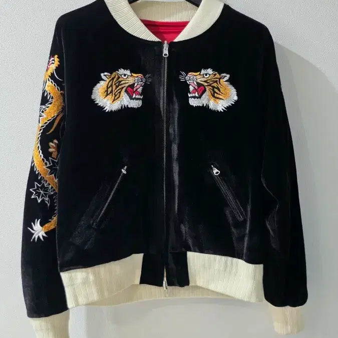 [BUNJANG] Darkroom Velvet Reversible Souvenir Jacket L / 다크룸 벨벳 스카잔 리버서블 자켓 L