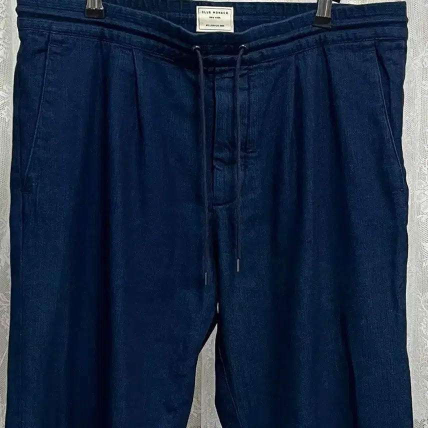 [BUNJANG] Club Monaco Cotton Bending Pants - Navy / M) 클럽모나코 밴딩 코튼 팬츠 네이비