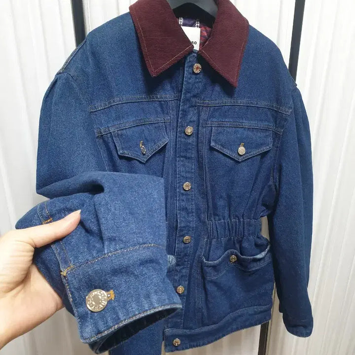 [BUNJANG] Sandro Denim Lined Jacket / 산드로 데님 속누빔 자켓/36/55(새상품)