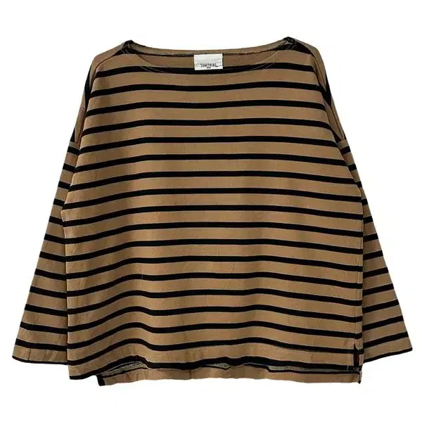 [BUNJANG] EDWIN Cotton Striped Long Sleeve T-shirt / [M] EDWIN 코튼100% 스트라이프 긴팔티