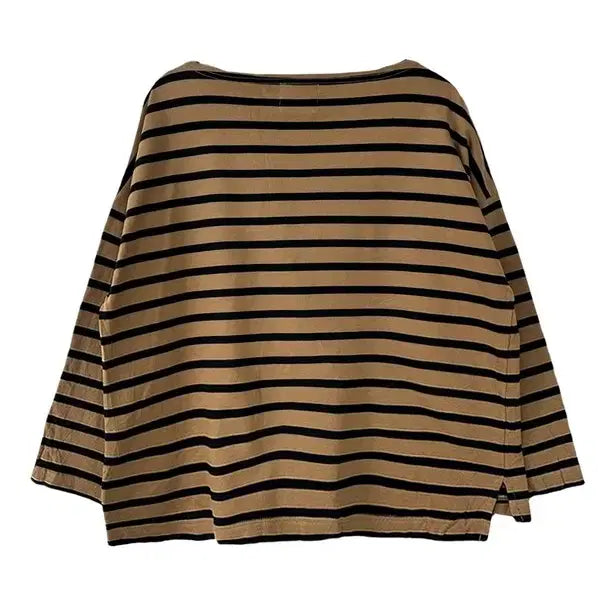 [BUNJANG] EDWIN Cotton Striped Long Sleeve T-shirt / [M] EDWIN 코튼100% 스트라이프 긴팔티