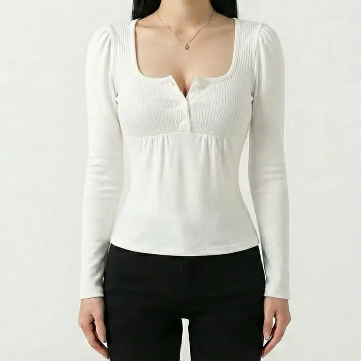 [BUNJANG] Liv Long Sleeve Top / 리브 롱슬리브 탑