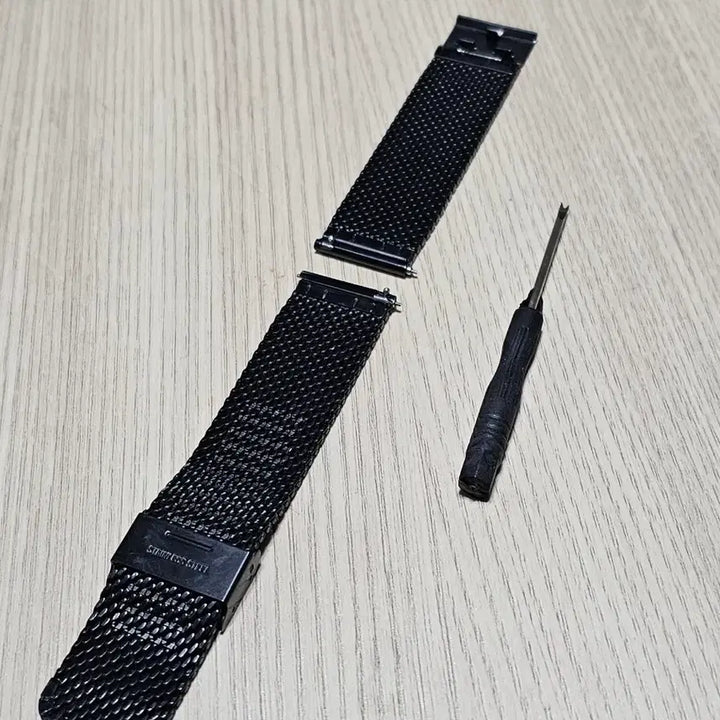 [BUNJANG] Black Metal Watch Strap / 블랙 메탈 스트랩