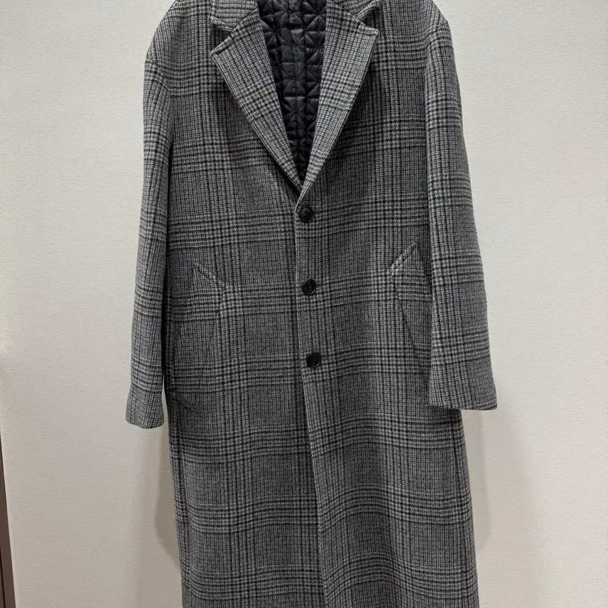 [BUNJANG] Hazzys Wool Check Coat (Size 95) / 헤지스 울 코트 95사이즈