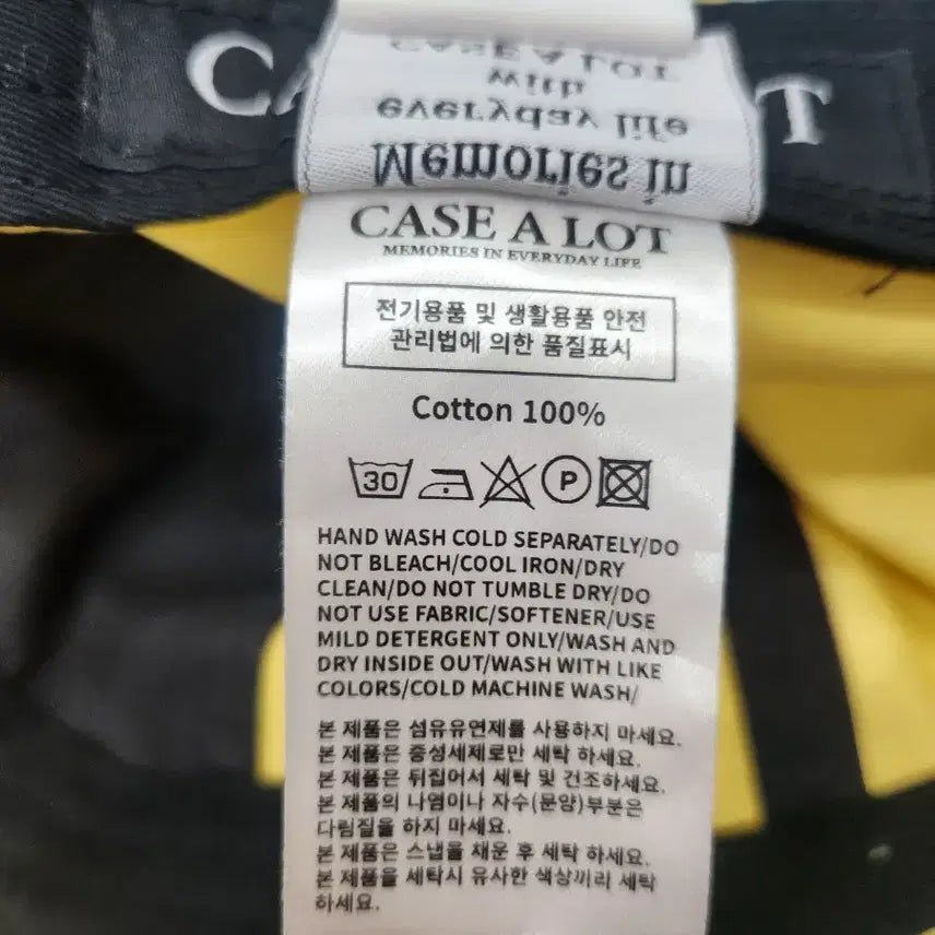 [BUNJANG] CASE A LOT Yellow Ball Cap / 케이스얼랏 CASE A LOT 옐로우 볼캡 모자 프리사이즈