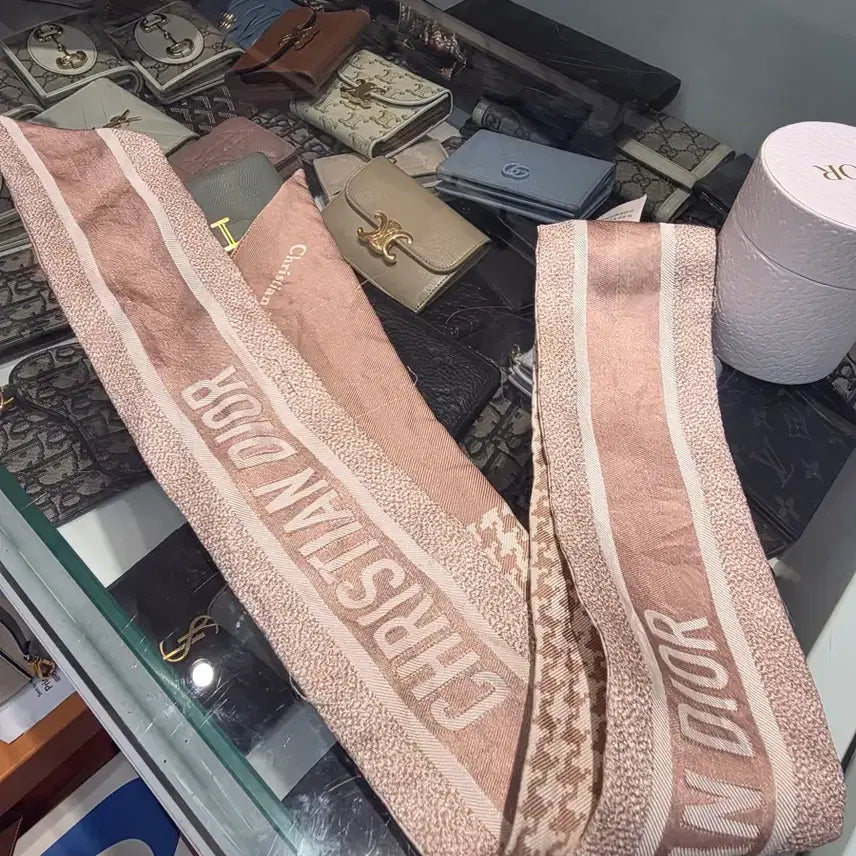 [BUNJANG] Dior Oblique Macha Scarf Pink / 디올 오블리크 마차 스카프 여성 핑크
