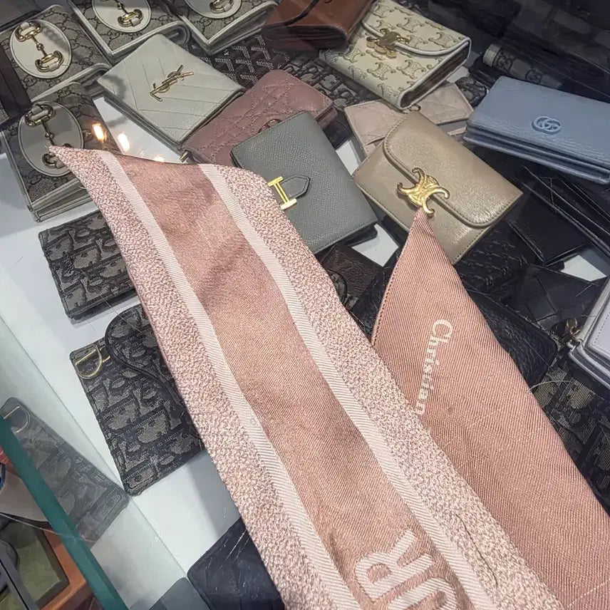 [BUNJANG] Dior Oblique Macha Scarf Pink / 디올 오블리크 마차 스카프 여성 핑크