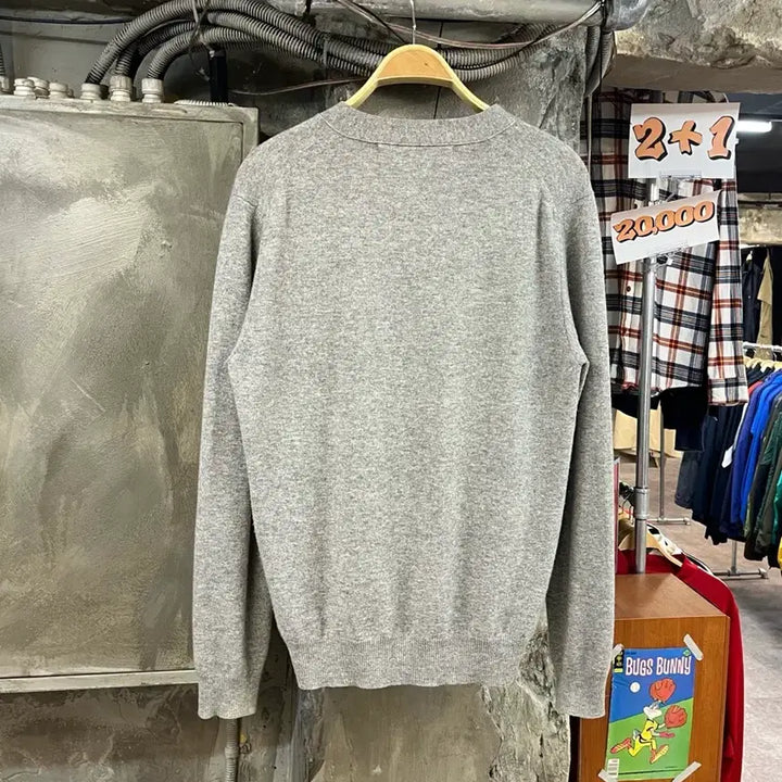 [SOLD OUT] 꼼데가르송 울 가디건 그레이 L 