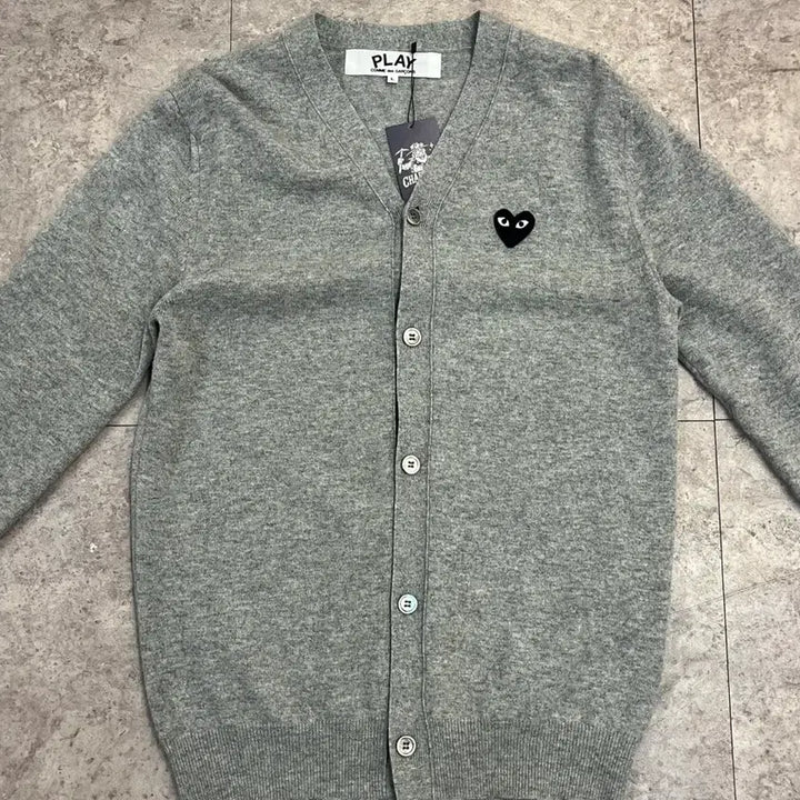 [SOLD OUT] 꼼데가르송 울 가디건 그레이 L 