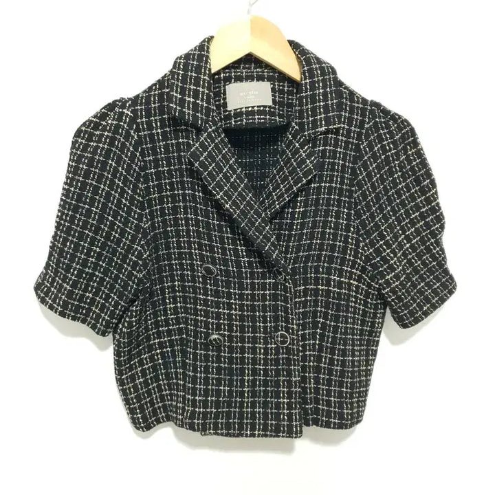 [BUNJANG] Short Sleeve Tweed Jacket F_S1721 / 숏슬리브 트위드 자켓 F_S1721