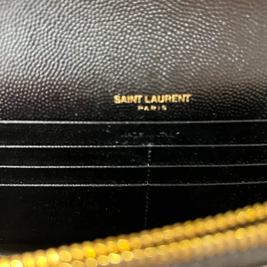 [BUNJANG] Yves Saint Laurent Envelope Chain Crossbody Bag / 393953 입생로랑 엔벨로프 체인 블랙 크로스백 금장 새상품급
