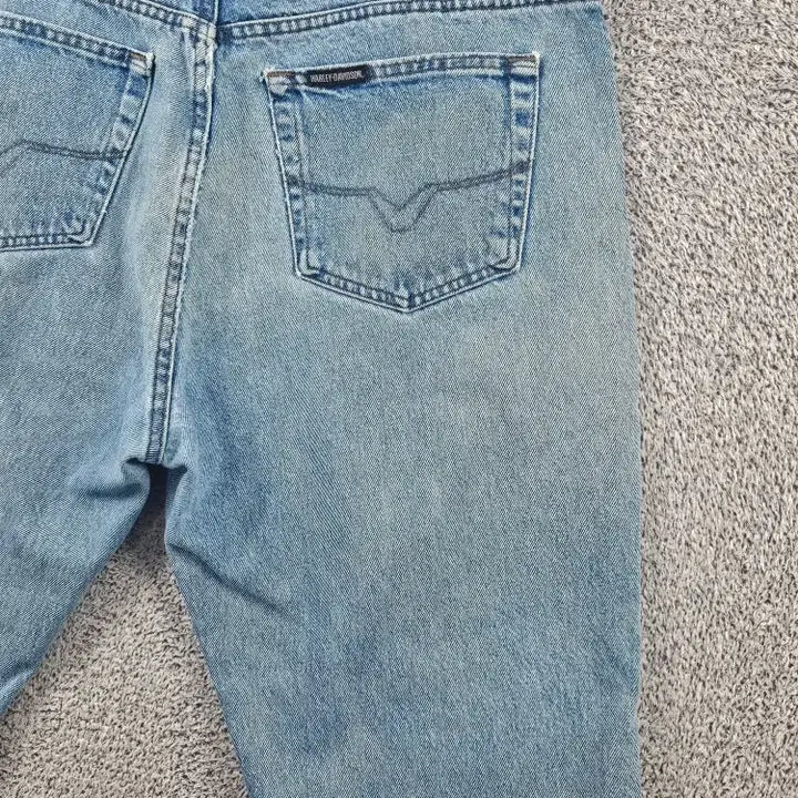 [BUNJANG] Harley Davidson Biker Denim Shorts (38") / 할리데이비슨 바이커 데님 쇼츠 반바지 ( 38" ) / 11350