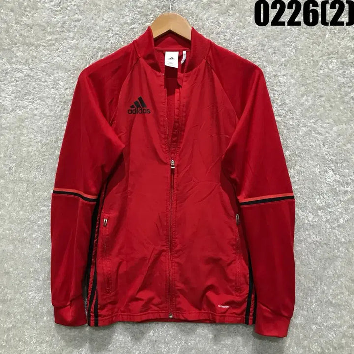 [BUNJANG] Adidas Red Windbreaker Jacket (S) / 아디다스 레드 바람막이 점퍼 s