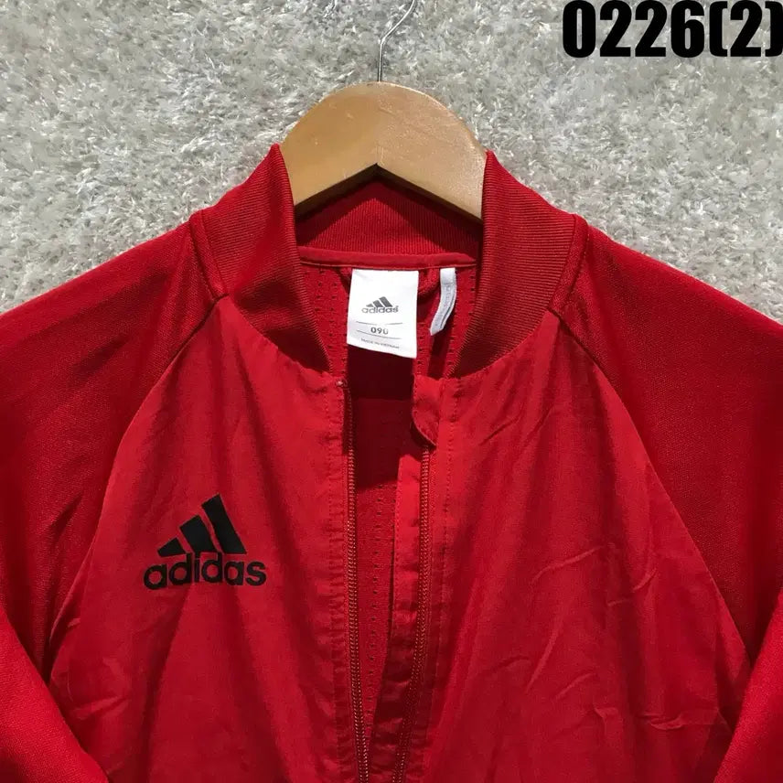 [BUNJANG] Adidas Red Windbreaker Jacket (S) / 아디다스 레드 바람막이 점퍼 s