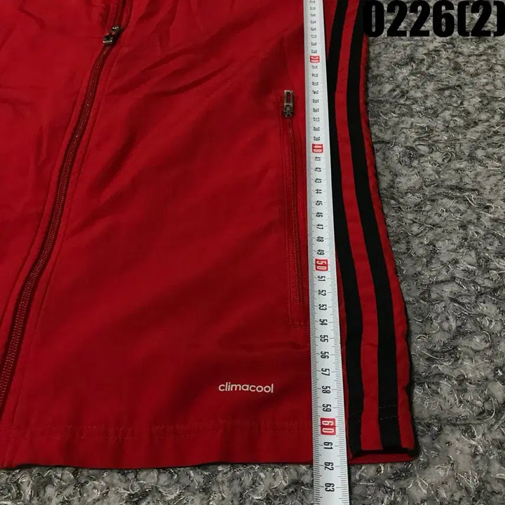 [BUNJANG] Adidas Red Windbreaker Jacket (S) / 아디다스 레드 바람막이 점퍼 s