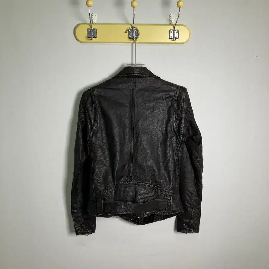 [BUNJANG] G.O.A Goat Leather Rider Jacket (Size S) / G.O.A 고아 에이징 고트 라이더 자켓 S