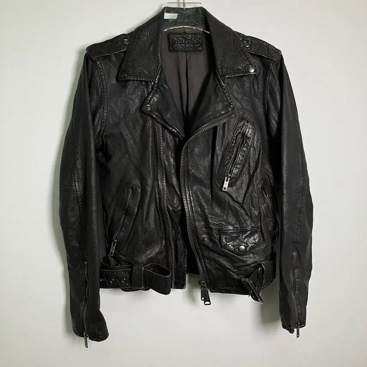 [BUNJANG] G.O.A Goat Leather Rider Jacket (Size S) / G.O.A 고아 에이징 고트 라이더 자켓 S
