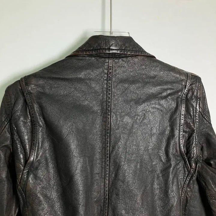 [BUNJANG] G.O.A Goat Leather Rider Jacket (Size S) / G.O.A 고아 에이징 고트 라이더 자켓 S