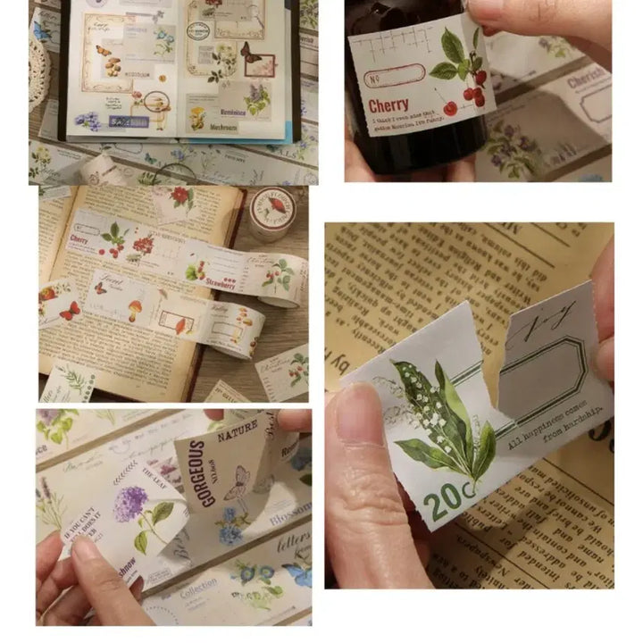 [BUNJANG] Vintage Green Retro Frame Roll / 빈티지 처분 [12] 그린 레트로 프레임 롤 스티커 다꾸