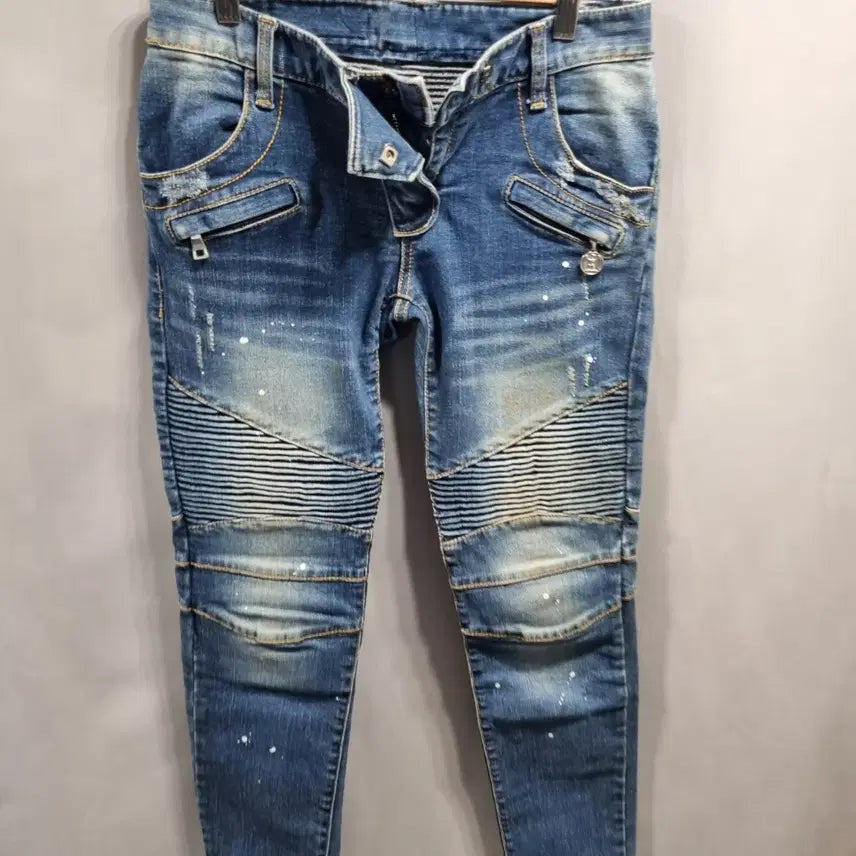 [BUNJANG] Balmain Biker Denim Jeans / 발망 남성 바이커 데님 청바지 42사이즈