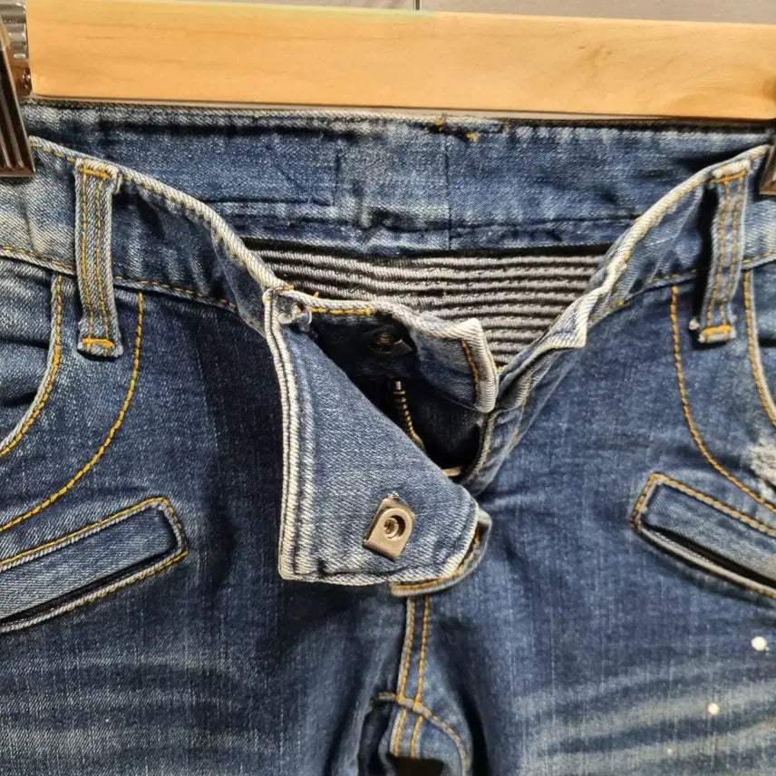 [BUNJANG] Balmain Biker Denim Jeans / 발망 남성 바이커 데님 청바지 42사이즈