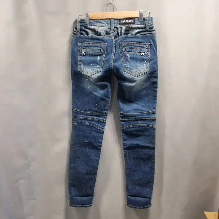 [BUNJANG] Balmain Biker Denim Jeans / 발망 남성 바이커 데님 청바지 42사이즈