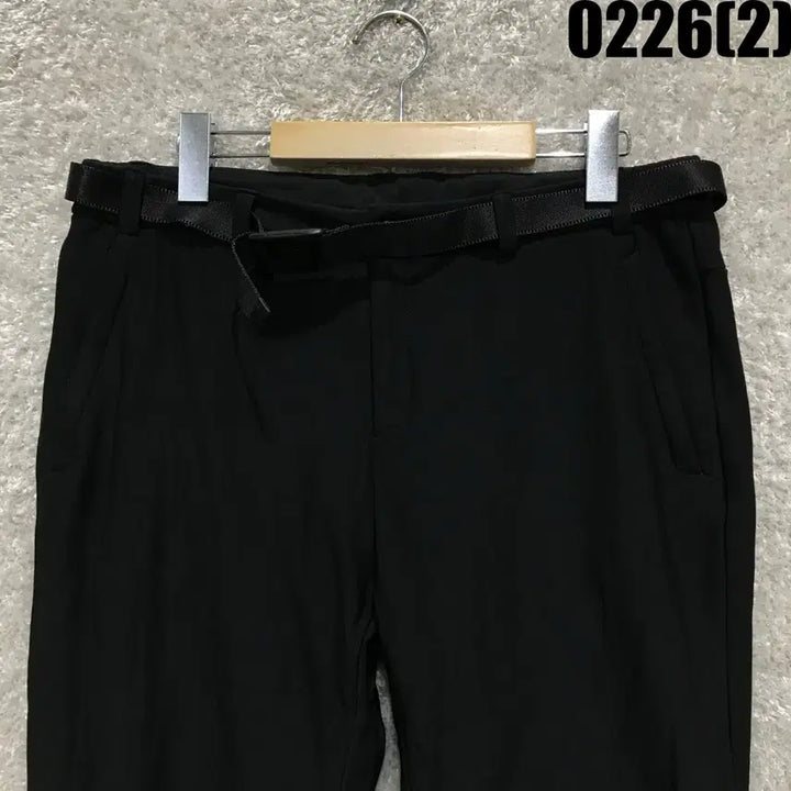 [BUNJANG] Black Belted Slacks Pants 41 / 블랙 벨트 슬랙스 바지 41