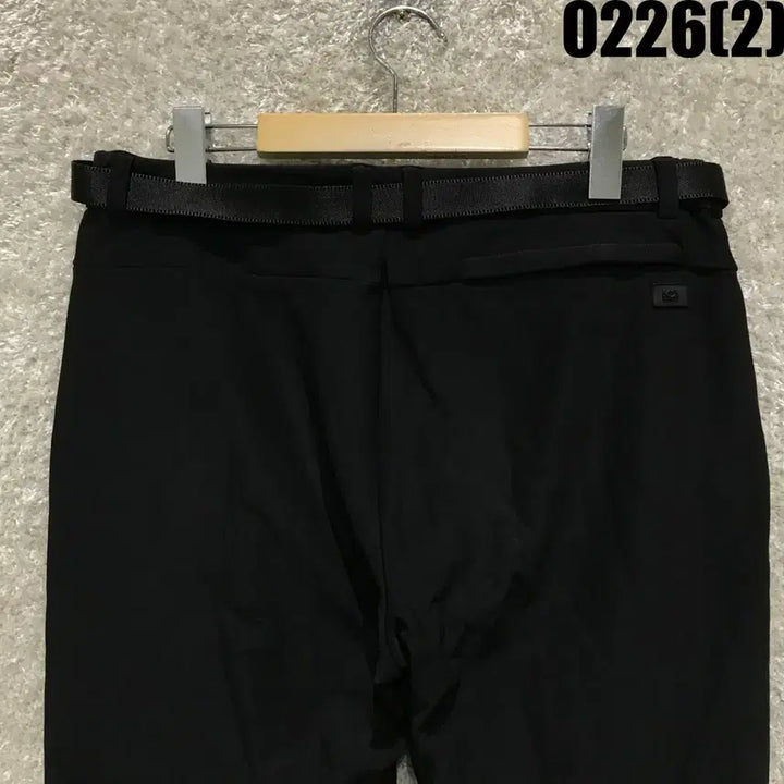 [BUNJANG] Black Belted Slacks Pants 41 / 블랙 벨트 슬랙스 바지 41