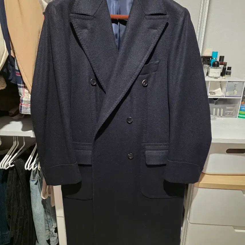 [BUNJANG] Ring Jacket Navy Double Coat / 링자켓 더블코트 네이비