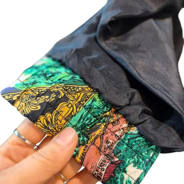 [BUNJANG] Vintage Style Black Short Jacket / 패턴 블랙 숏 자켓 빈티지 스타일