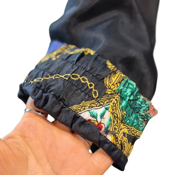 [BUNJANG] Vintage Style Black Short Jacket / 패턴 블랙 숏 자켓 빈티지 스타일